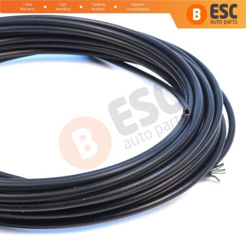 10 Meters Steel Cable Rope Wire Sound Isolation Protection Hose Inner Diameter 1.2 mm Outer Dia 4 mm for Universal Many Car Auto Motorcycle Models