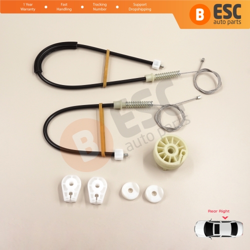 Power Window Regulator Repair Set Rear Right for Renault Megane MK2 EM0/1 2002-2009 CC Cabriolet Convertible 8201010932