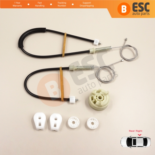 Power Window Regulator Repair Set Rear Right for Renault Megane MK2 EM0/1 2002-2009 CC Cabriolet Convertible 8201010932