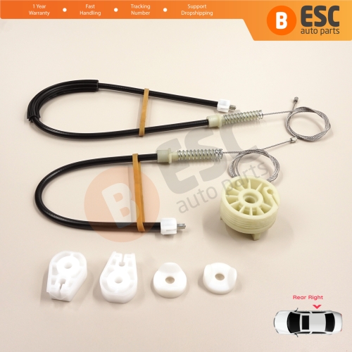 Power Window Regulator Repair Set Rear Right for Renault Megane MK2 EM0/1 2002-2009 CC Cabriolet Convertible 8201010932