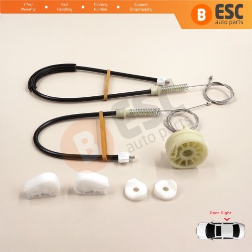 Power Window Regulator Repair Set Rear Right for Renault Megane MK2 EM0/1 2002-2009 CC Cabriolet Convertible 8201010932