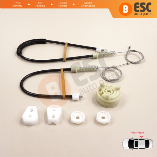 Power Window Regulator Repair Set Rear Right for Renault Megane MK2 EM0/1 2002-2009 CC Cabriolet Convertible 8201010932