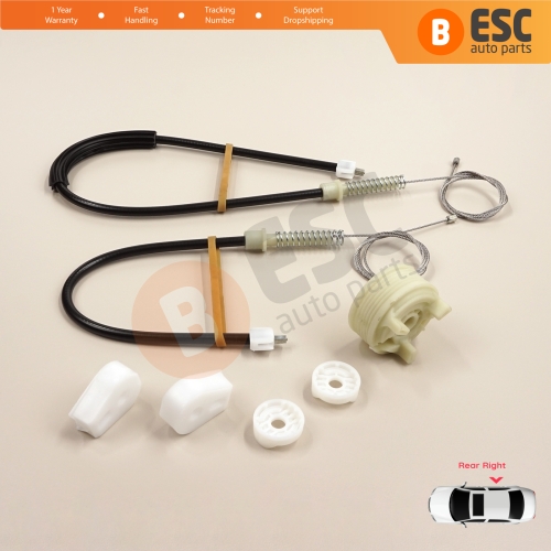 Power Window Regulator Repair Set Rear Right for Renault Megane MK2 EM0/1 2002-2009 CC Cabriolet Convertible 8201010932