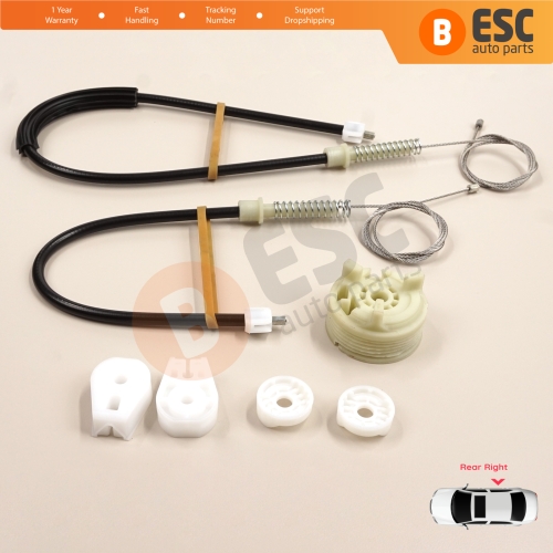 Power Window Regulator Repair Set Rear Right for Renault Megane MK2 EM0/1 2002-2009 CC Cabriolet Convertible 8201010932