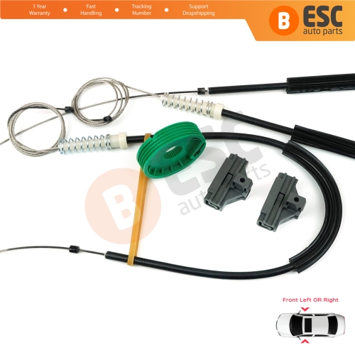 Power Window Regulator Repair Set Front Left or Right Door for VW Polo MK3 6N1 6N2 1994-2001 2/3 Door 6N3837461