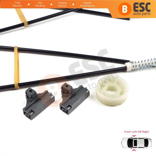 Window Regulator Repair Kit Front Left or Right Door for VW Lupo 6E1 6X1 Seat Arosa 6H1 1998-2005 3- Door Hatchback 6X0837461 6X0837462