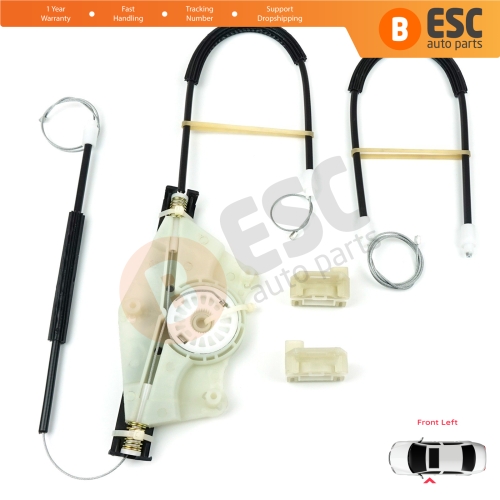 Power Window Regulator Repair Set Front Left for Seat Toledo MK2 1M2 1998-2004 Leon MK1 1M1 1999-2006 1M0837461A