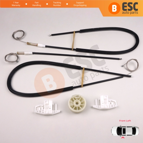 Power Window Regulator Repair Set Left for Renault Megane MK2 BM0/1 CM0/1 2002-2009 3-Door Hatchback Coupe 8200325138