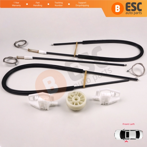 Power Window Regulator Repair Set Left for Renault Megane MK2 BM0/1 CM0/1 2002-2009 3-Door Hatchback Coupe 8200325138