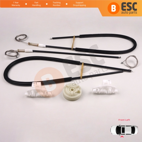 Power Window Regulator Repair Set Left for Renault Megane MK2 BM0/1 CM0/1 2002-2009 3-Door Hatchback Coupe 8200325138