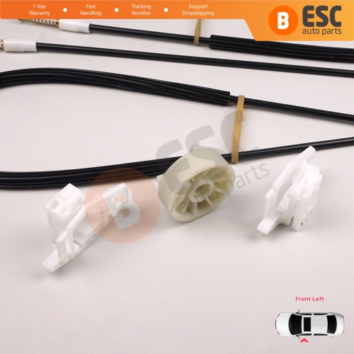 Power Window Regulator Repair Set Left for Renault Megane MK2 BM0/1 CM0/1 2002-2009 3-Door Hatchback Coupe 8200325138