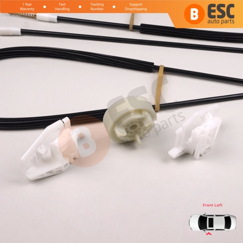 Power Window Regulator Repair Set Left for Renault Megane MK2 BM0/1 CM0/1 2002-2009 3-Door Hatchback Coupe 8200325138