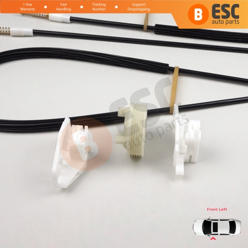 Power Window Regulator Repair Set Left for Renault Megane MK2 BM0/1 CM0/1 2002-2009 3-Door Hatchback Coupe 8200325138