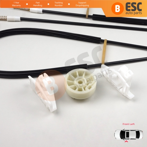 Power Window Regulator Repair Set Left for Renault Megane MK2 BM0/1 CM0/1 2002-2009 3-Door Hatchback Coupe 8200325138