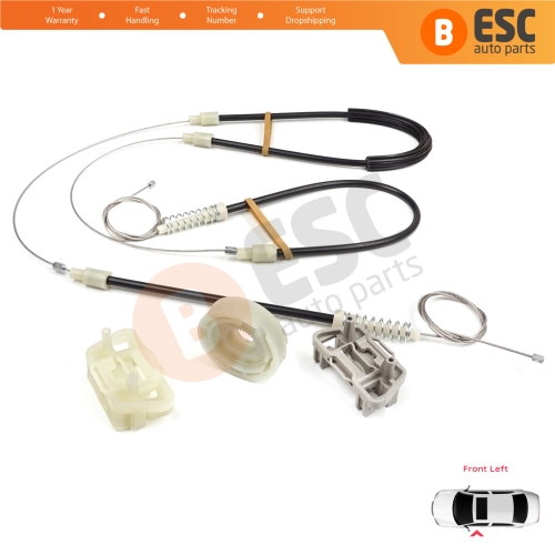 Power Window Regulator Repair Set Front Left Door for Chrysler 300 2005-2010 Dodge Charger LX 2006-2010 Magnum 2005-2008 05065475AE