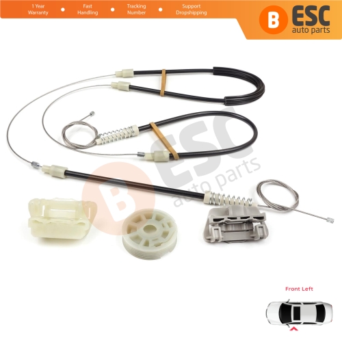 Power Window Regulator Repair Set Front Left Door for Chrysler 300 2005-2010 Dodge Charger LX 2006-2010 Magnum 2005-2008 05065475AE