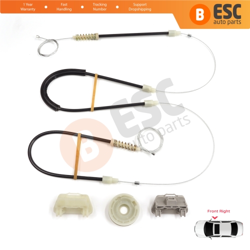 Power Window Regulator Repair Set Front Right Door for Chrysler 300 2005-2010 Dodge Charger LX 2006-2010 Magnum 2005-2008 5065474AE