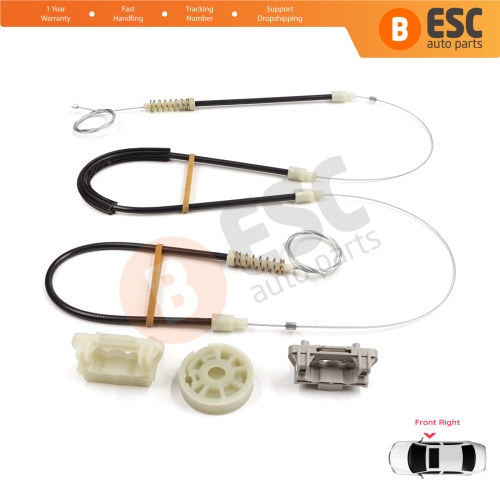 Power Window Regulator Repair Set Front Right Door for Chrysler 300 2005-2010 Dodge Charger LX 2006-2010 Magnum 2005-2008 5065474AE