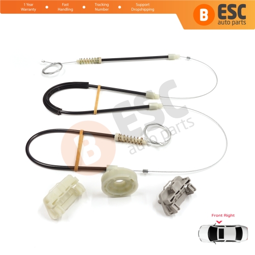 Power Window Regulator Repair Set Front Right Door for Chrysler 300 2005-2010 Dodge Charger LX 2006-2010 Magnum 2005-2008 5065474AE