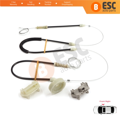 Power Window Regulator Repair Set Front Right Door for Chrysler 300 2005-2010 Dodge Charger LX 2006-2010 Magnum 2005-2008 5065474AE