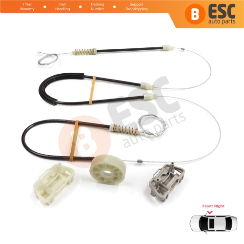 Power Window Regulator Repair Set Front Right Door for Chrysler 300 2005-2010 Dodge Charger LX 2006-2010 Magnum 2005-2008 5065474AE