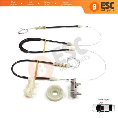 Power Window Regulator Repair Set Front Right Door for Chrysler 300 2005-2010 Dodge Charger LX 2006-2010 Magnum 2005-2008 5065474AE