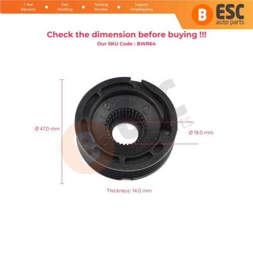 Window Regulator Repair Cable Roll Gear Reel Wheel Pulley Left OR Right for Ford Volvo VW Land Rover Freelander C2N3914-9467885