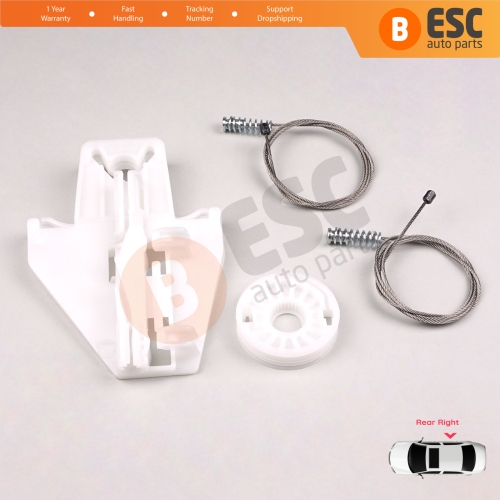 Power Window Regulator Repair Set Rear Right Door for Skoda Fabia MK1 1999-2008 4/5 Door Praktik Van 6Y0839462