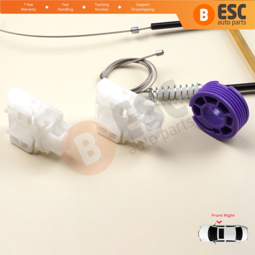 Power Window Regulator Repair Set Front Right Door for Audi A3 MK1 8L 8L1 1996-2003 4/5 Door 8L4837462