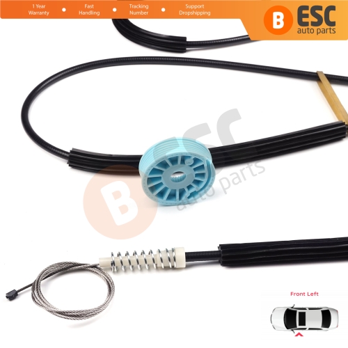 Power Window Regulator Repair Set Front Left for Audi Q7 MK1 4L 4LB 2006-2015 5-Door SUV 4L0837461