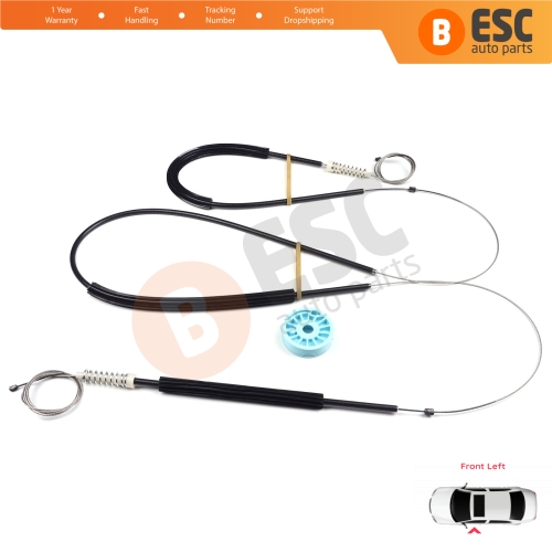 Power Window Regulator Repair Set Front Left for Audi Q7 MK1 4L 4LB 2006-2015 5-Door SUV 4L0837461