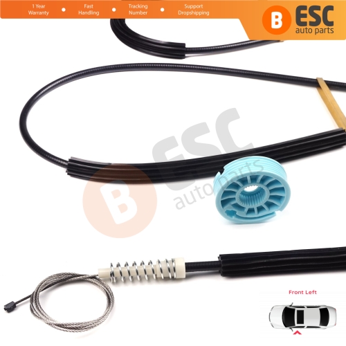 Power Window Regulator Repair Set Front Left for Audi Q7 MK1 4L 4LB 2006-2015 5-Door SUV 4L0837461