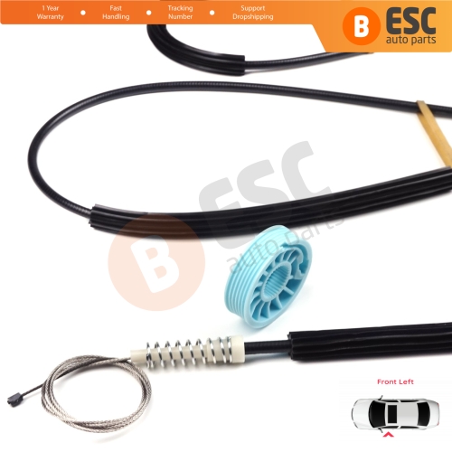 Power Window Regulator Repair Set Front Left for Audi Q7 MK1 4L 4LB 2006-2015 5-Door SUV 4L0837461