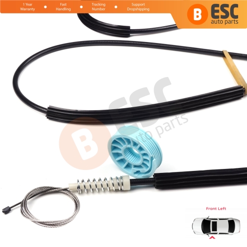 Power Window Regulator Repair Set Front Left for Audi Q7 MK1 4L 4LB 2006-2015 5-Door SUV 4L0837461