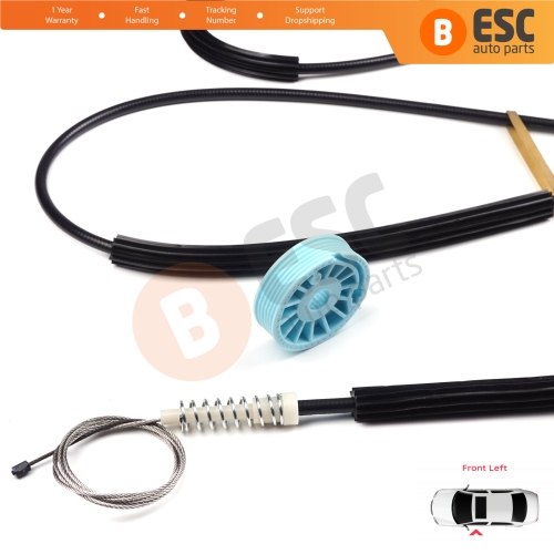 Power Window Regulator Repair Set Front Left for Audi Q7 MK1 4L 4LB 2006-2015 5-Door SUV 4L0837461