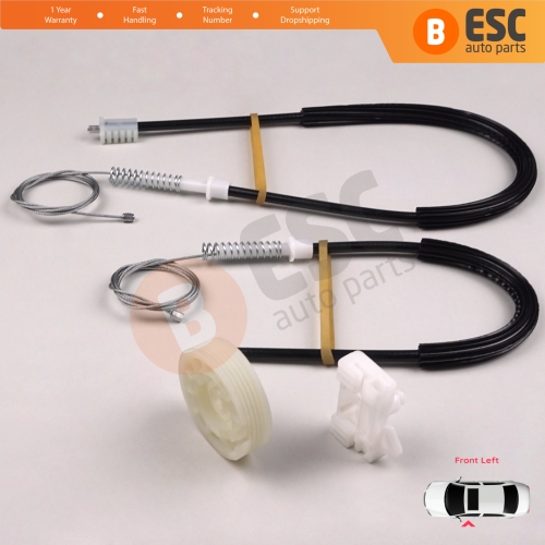 Power Window Regulator Repair Set Front Left for Peugeot 306 1992-2003 4/5 Door HB Sedan Saloon 9221C2