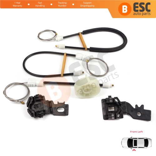 Power Window Regulator Repair Set Front Left for Nissan Qashqai MK1 J10 2006-2013 80771JD000