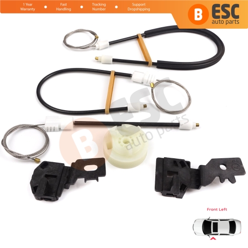 Power Window Regulator Repair Set Front Left for Nissan Qashqai MK1 J10 2006-2013 80771JD000