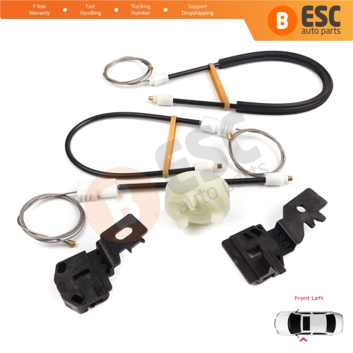 Power Window Regulator Repair Set Front Left for Nissan Qashqai MK1 J10 2006-2013 80771JD000