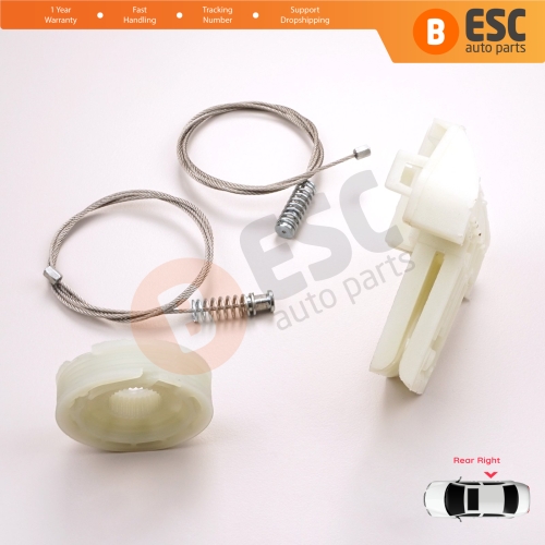 Power Window Regulator Repair Set Rear Right for Jaguar X Type X400 2001-2009 4/5 Door C2S44894