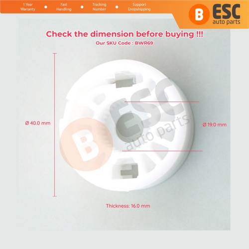 Window Regulator Repair Cable Roll Gear Reel Wheel Pulley Front OR Rear Left Doors for Mercedes BMW Seat VW Saab A2097200746 51337138465