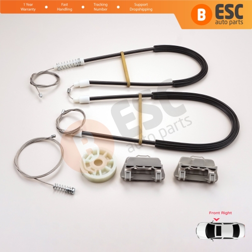 Power Window Regulator Repair Set Front Right for Jaguar X Type X400 2001-2009 4/5 Door C2S51553