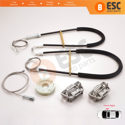 Power Window Regulator Repair Set Front Right for Jaguar X Type X400 2001-2009 4/5 Door C2S51553