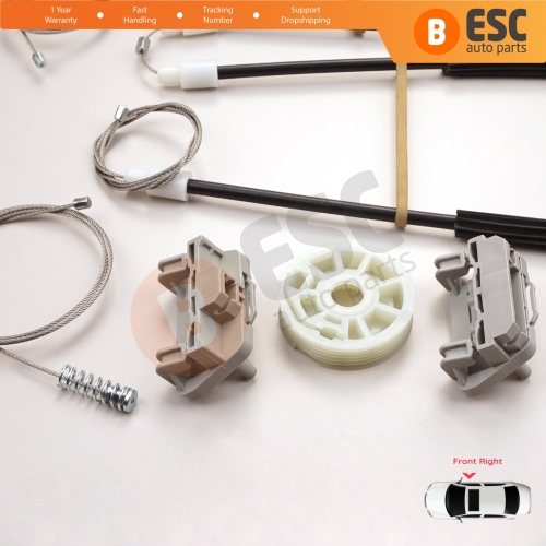 Power Window Regulator Repair Set Front Right for Jaguar X Type X400 2001-2009 4/5 Door C2S51553