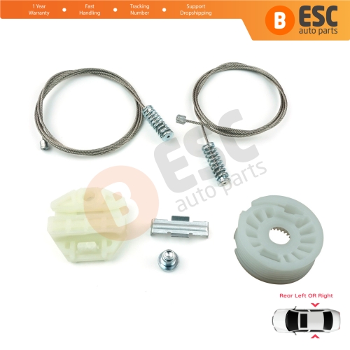 Window Regulator Repair Kit Rear Left or Right Door for Mercedes E-Class W210 S210 1995-2003 2107301646 2107301546