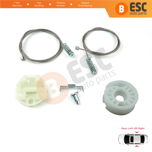 Window Regulator Repair Kit Rear Left or Right Door for Mercedes E-Class W210 S210 1995-2003 2107301646 2107301546