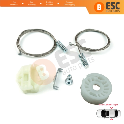 Window Regulator Repair Kit Rear Left or Right Door for Mercedes E-Class W210 S210 1995-2003 2107301646 2107301546