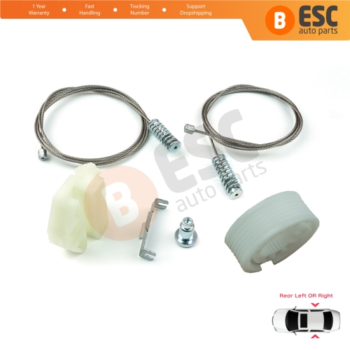 Window Regulator Repair Kit Rear Left or Right Door for Mercedes E-Class W210 S210 1995-2003 2107301646 2107301546