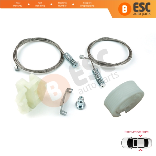 Window Regulator Repair Kit Rear Left or Right Door for Mercedes E-Class W210 S210 1995-2003 2107301646 2107301546