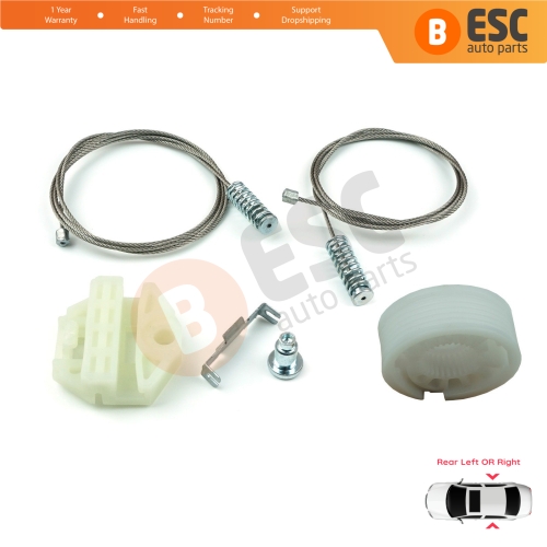 Window Regulator Repair Kit Rear Left or Right Door for Mercedes E-Class W210 S210 1995-2003 2107301646 2107301546